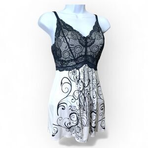 Cool Nights Women Small Babydoll Chemise Mini Lace Nightgown Trashy Rockabilly